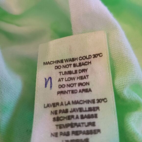 Sundry Tie Dye Lime Neon Tank Sz 1 - Picture 7 of 8